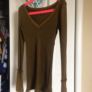 Free People Zipper cuff S mustard color